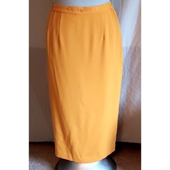 Vtg Donna Vinci Couture Suit 3 Pc Long Skirt 18 Evening Church Gold New w/Tags - Picture 8 of 16